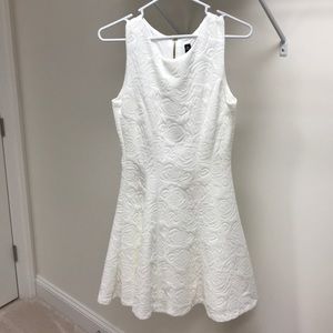 Lord & Taylor White floral dress